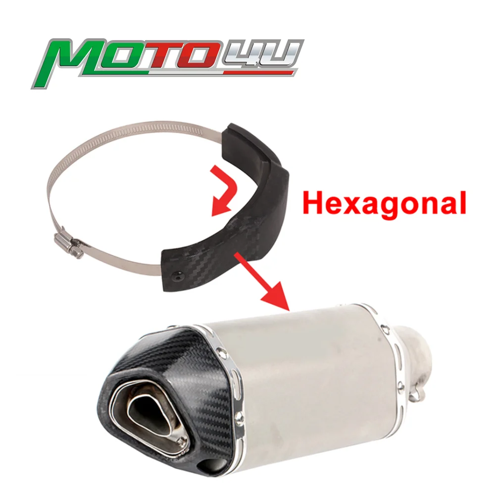 

Hexagonal Exhaust Protector Slider Silencer Protector Cover 100MM-140MM Universal Motorcycle Accessories