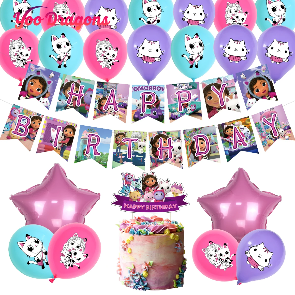 Gabby Dollhouse Birthday Decorations Balloons Arch Kit Cat Theme Set Supply Party Decor Gabbys Doll house Figure Toys for Chil 2 Gabby Dollhouse Birthday Decorations Balloons Arch Kit Cat Theme Set Supply Party Decor Gabbys Doll house Figure Toys for Chil 2
