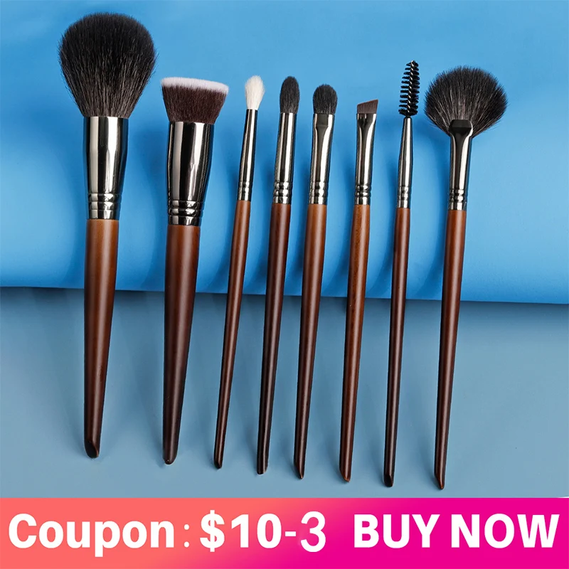 OVW Makeup Brushes Set Natural Hair Foundation Powder Eyeshadow Contour