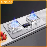 Kitchen Gas Cooktop Cookers Stove for Home Double Embedded Gas Stove Hob Gas Panels 5KW 2 Burners Liquefied Gas/Natural Gas 1