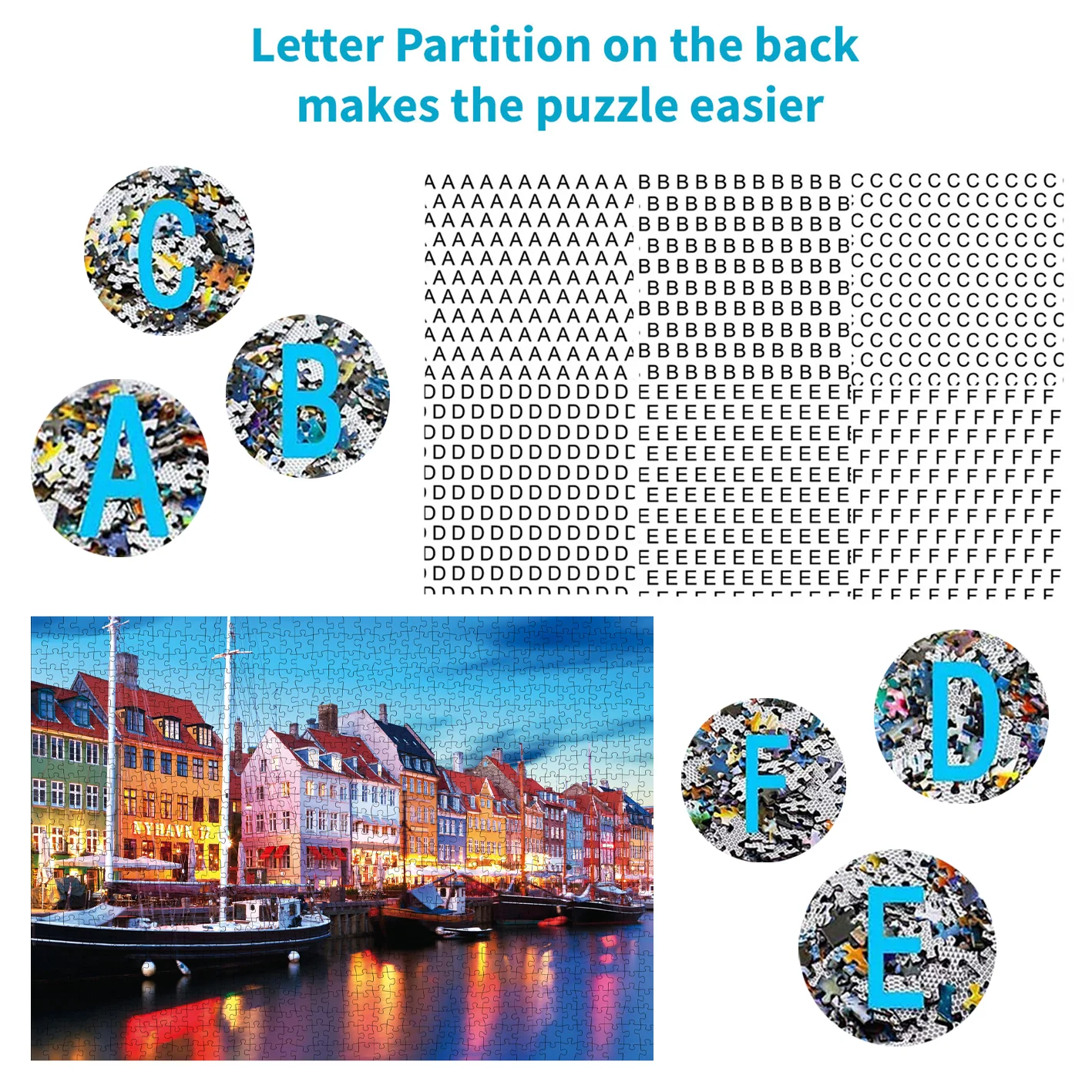 1000 Pieces Jigsaw Puzzles Copenhagen Adults Jigsaw Puzzle 70cmX50cm(27.5inchX19.7inch) Large Puzzle Toys Gift 4