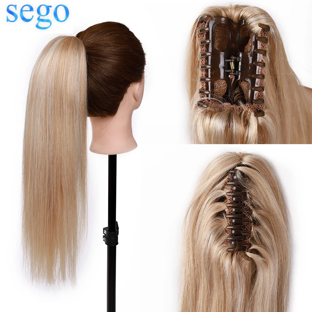 Claw Clip Ponytail Human Hair Natural Human Hair Extension Natural