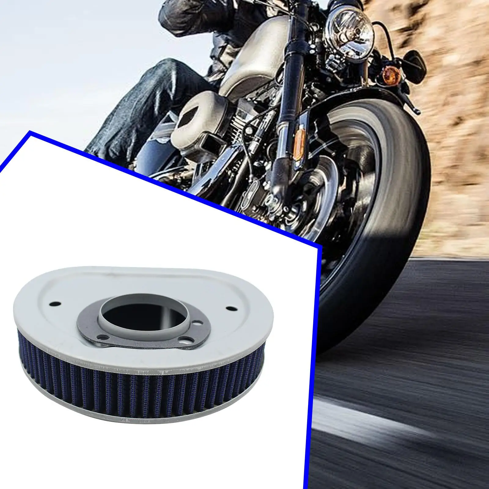 Motorcycle Air Filter Direct Replace Easy to Install Round Air Cleaner Intake