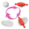 Food Play Dough Molds for Kids Plastics Fruit Vegetable Dumpling Noodle Mold Knife Fork Bowl Plate Playdough Accessories Toys 5