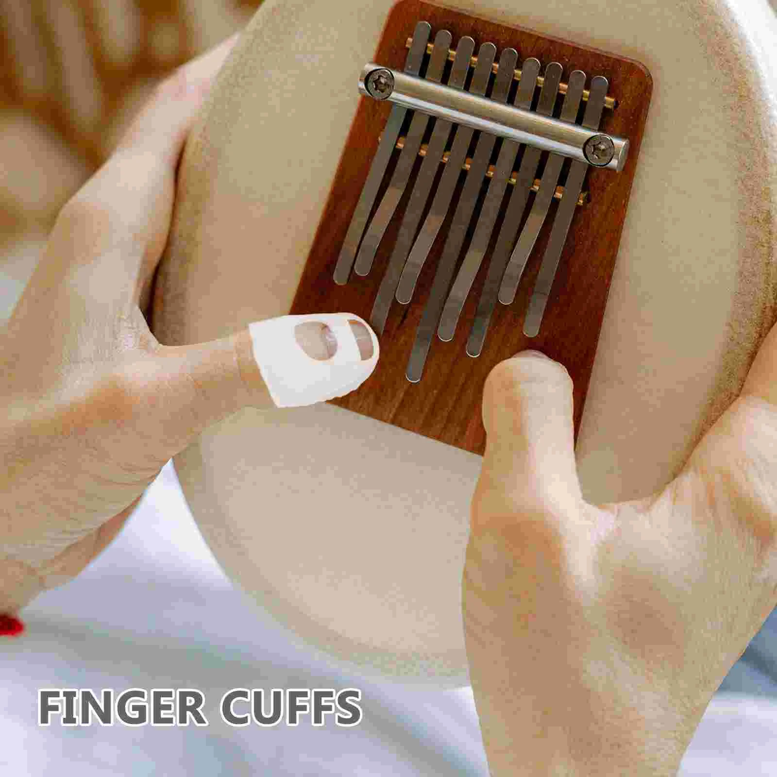 10 Pcs Thumb Piano Cover Finger Cots Kalimba Sleeve Air Fingertip Protectors Silica Gel Silicone Caps