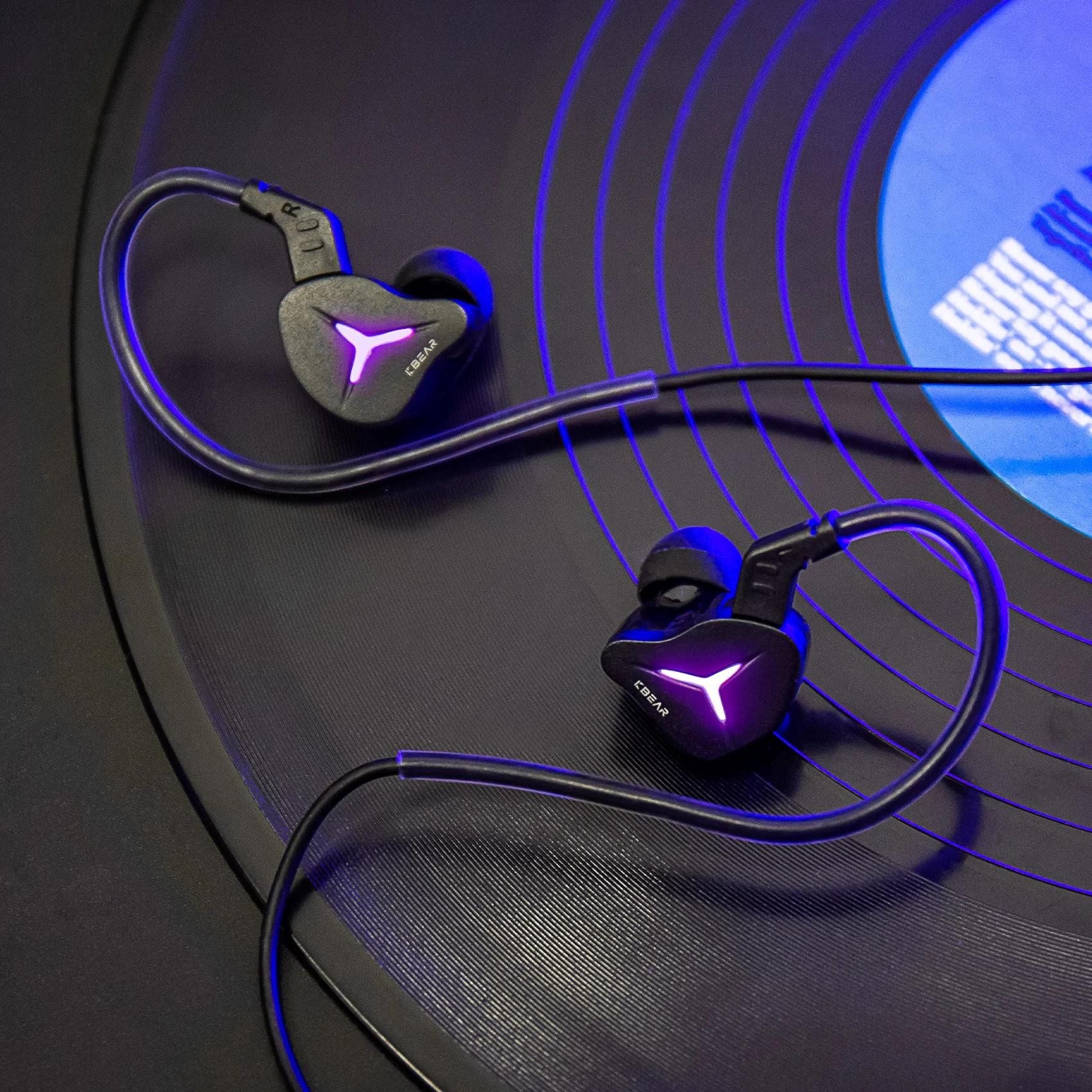 KBEAR Venus CG01 Light-Up Gaming in Ear Earphones 1DD with PU+LCP Composite Diaphragm Wired Headset for Esports & Music