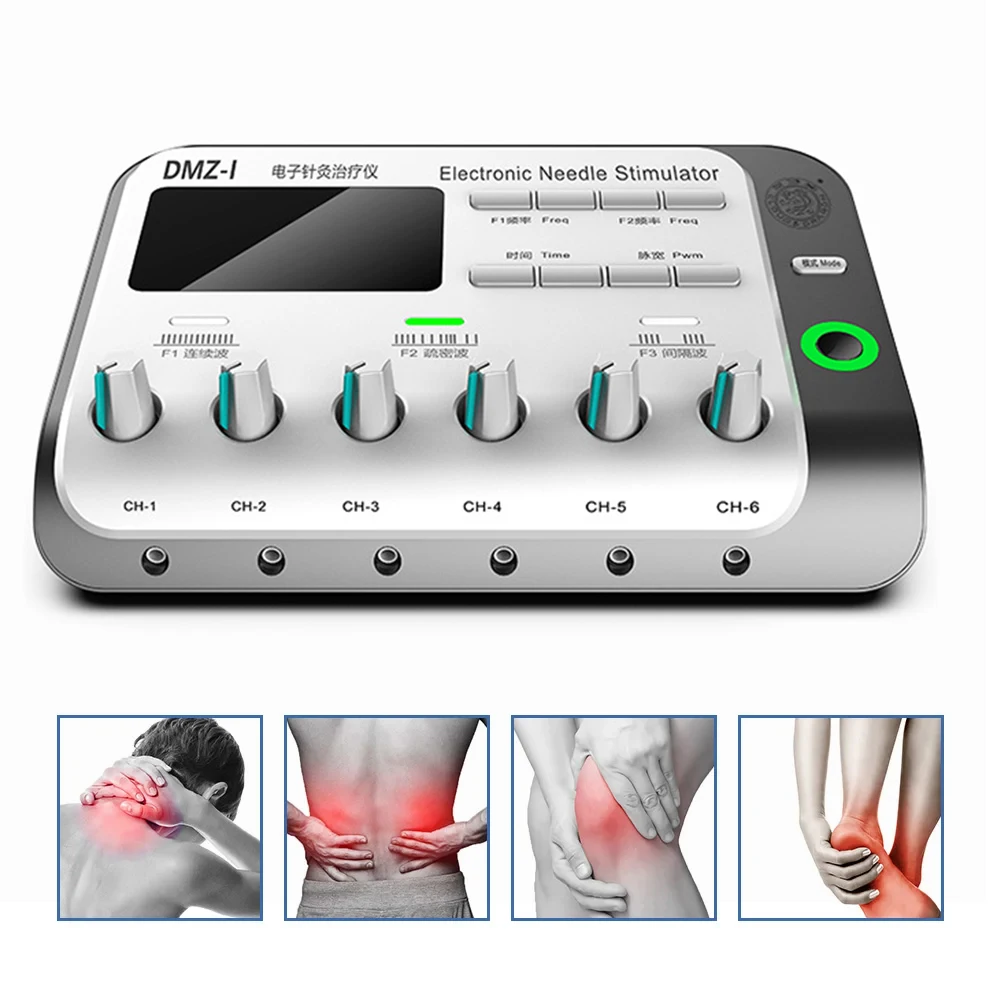 

6 Output Electric Electroacupuncture Acupuncture Needle Body Muscle Stimulator Physiotherapy TENS Machine Relax Massager Device