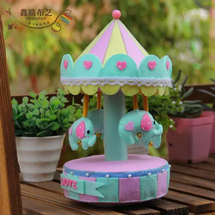 Trojan horse eight tone box Felt kit Non-woven cloth Craft DIY Sewing set Felt Handwork Material DIY needlework supplies