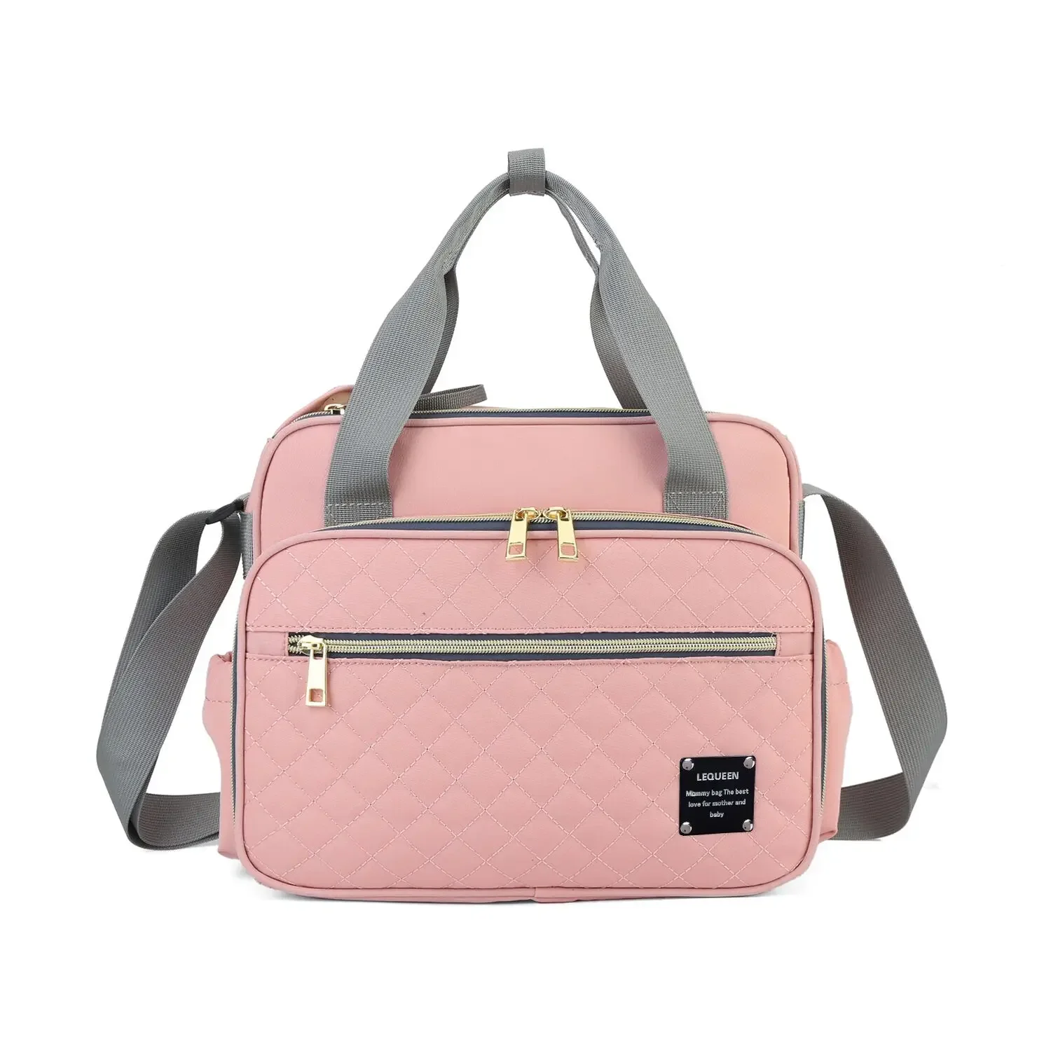 

Diaper Bag Mummy Maternity Nappy Pink Gray Large Capacity Baby Diaper Bag Travel Backpack for Baby Care Mummy Bag