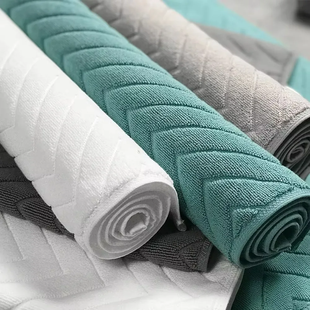 Hotel Floor Towel Spa Club Home Bathroom Cotton Yarn Jacquard Foot Floor Towel Mat Soft Absorbent Mat Alfombra De Ba&ntilde;o floor mat bathroom mat absorbent bathroom mat bathroom floor mat bath mat