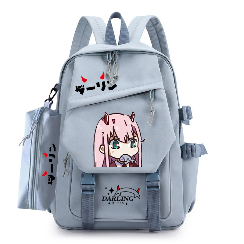 

DARLING in the FRANXX Anime Students Backpack Zero Two 02 Children Big Size Shoulder Bag Schoolbag Gift