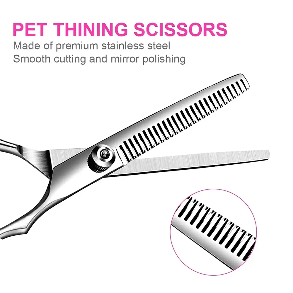 Dog Grooming Scissors Dog Grooming Scissors Kit Professional with Safety Round Tips For Dogs Cat Pet At Home