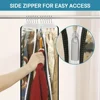 3 PCS 10-Inch Gusseted Garment Bags Clear Waterproof Suit Covers for Storage Hanging Zipper Clothing Protection Hanging Organize 6