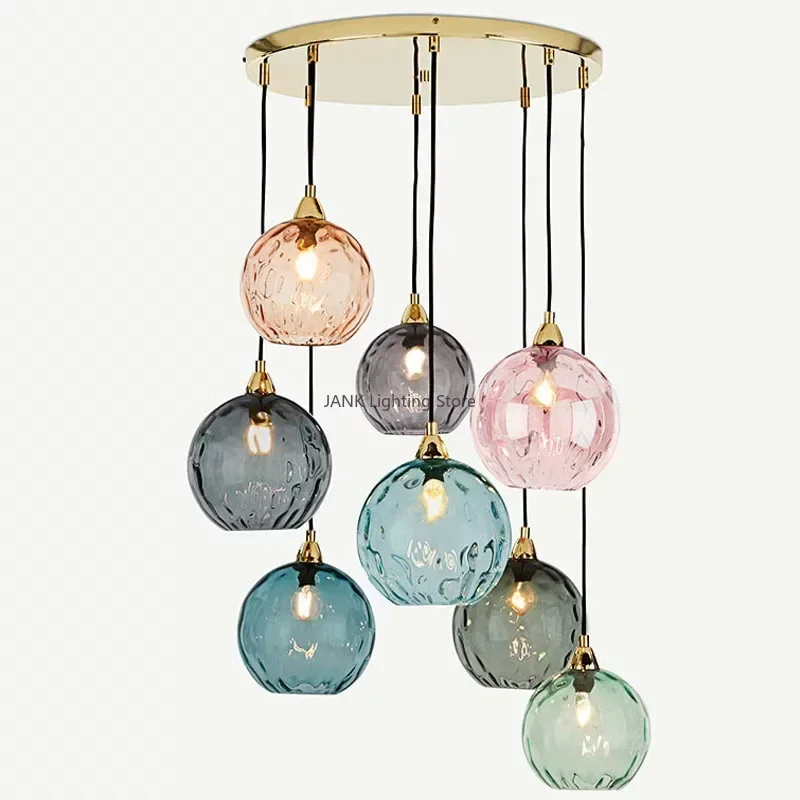 Designer New Stained Glass Chandelier For Living Room Restaurant Classical Color Hanging Lamp Fixture Bedroom