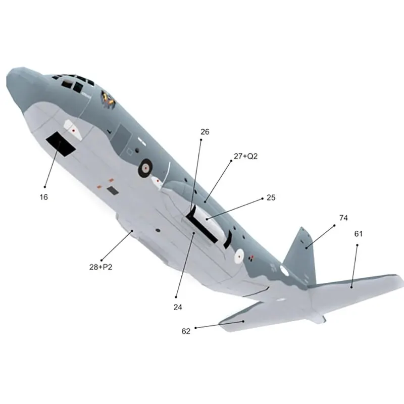 Hot High Quality AC130 Ghost Aerial Gunship Aircraft Paper Model Military Fighter