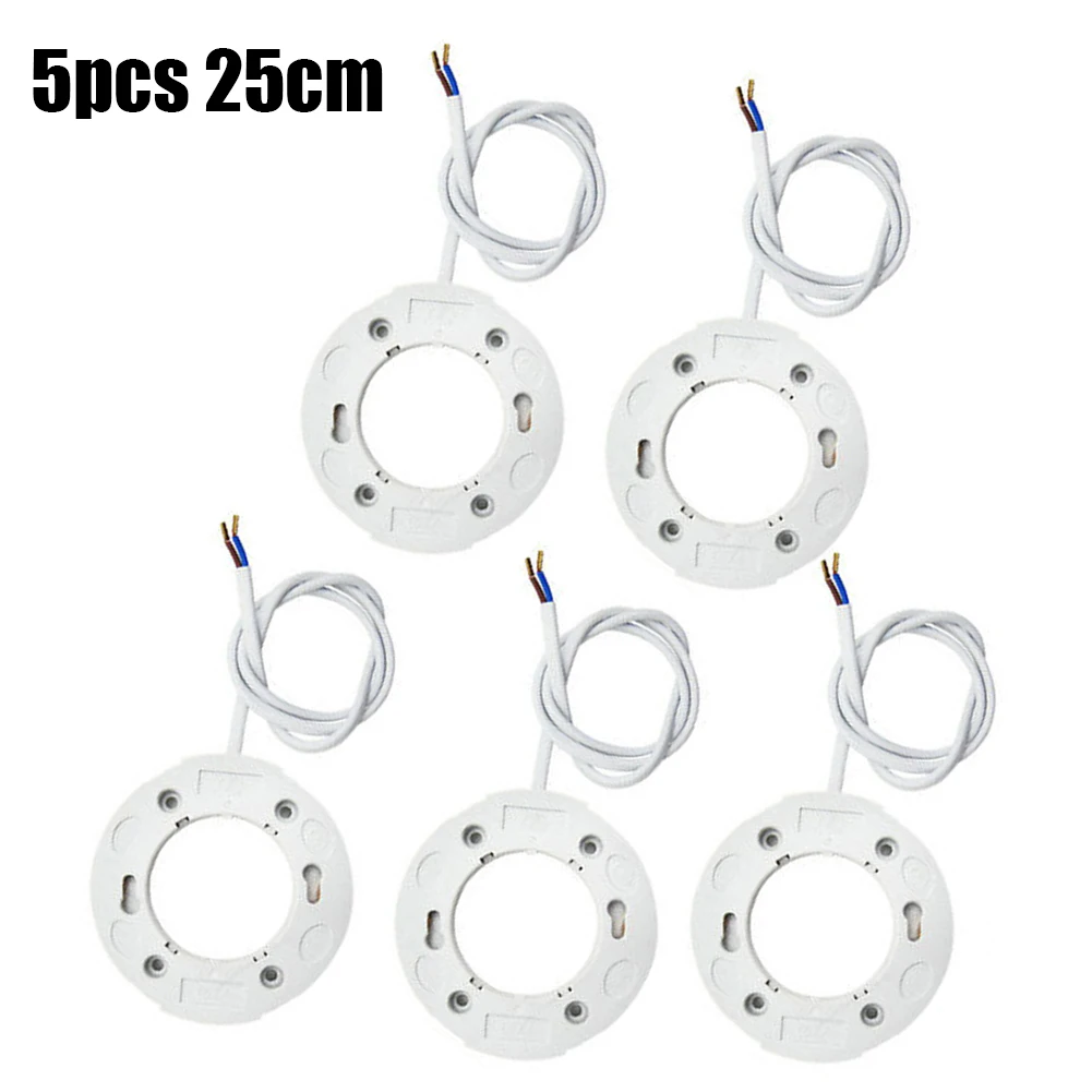5Pcs GX53 Lamp Holder Base For GX53 Lamps Fly Leads For LED And CFL Light Bulbs Ceiling Walls Lamp Wine Cabinet Holder