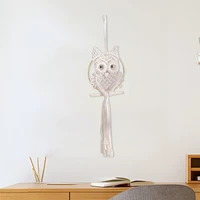 Handmade Cotton Thread Wall Hangings Decorations Wovened Owl Macrames Wall Hangings Pendants Ornament 2