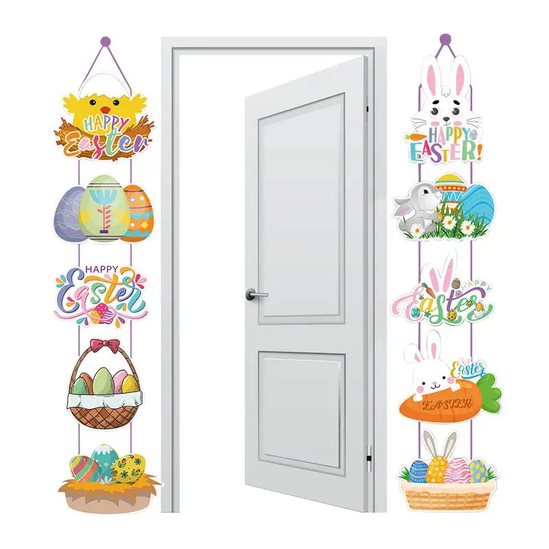 

Пасхальные знаки для улицы, 10 шт., декоративные дверные вешалки в виде кролика, уличные дверные вешалки в виде кролика, знаки для входной двери, крыльца