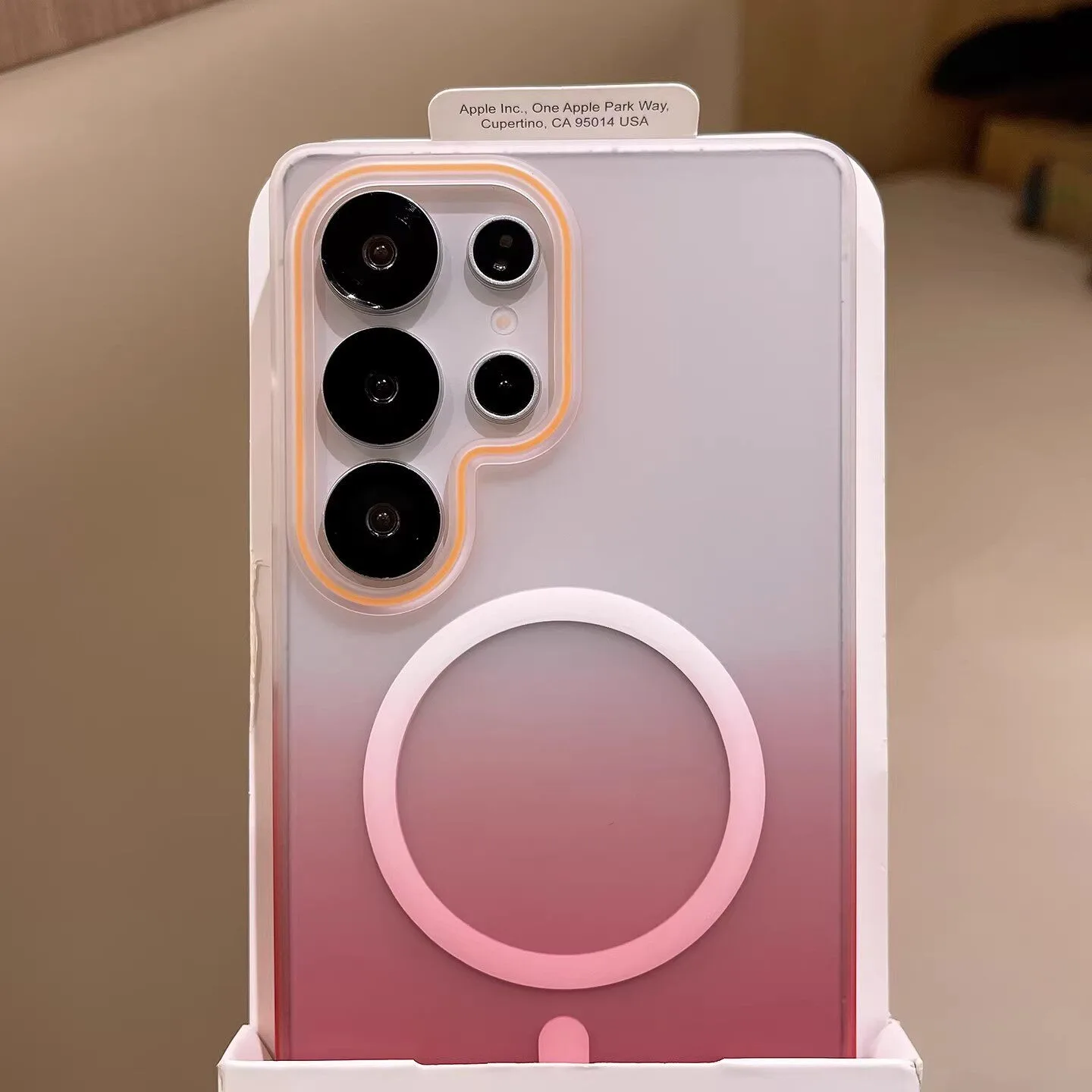 Gradient Color Translucent PC Case with Magsafe Magnetic Cover