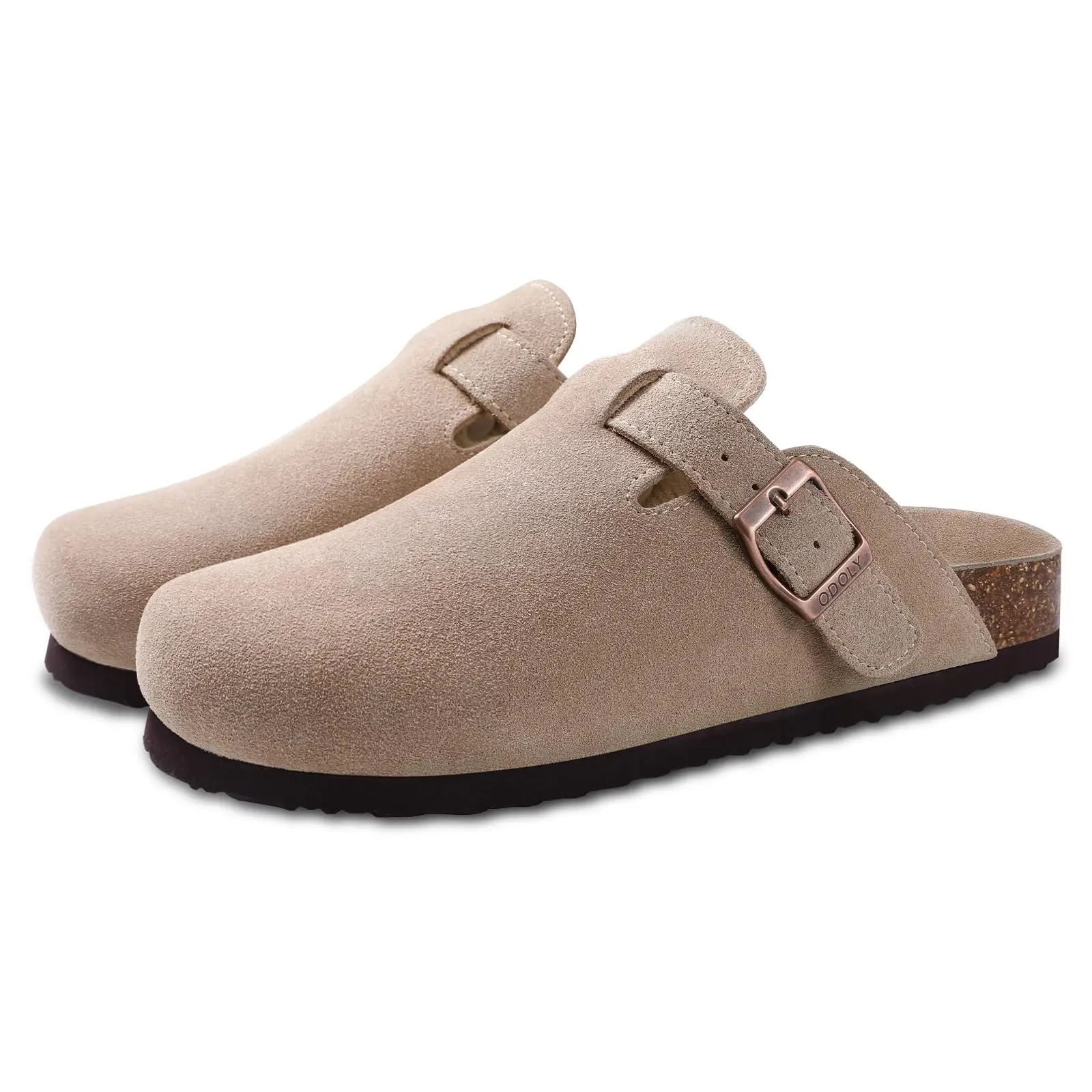CRACOMIN Clogs für Damen, neue Kork-Slipper, Unisex, klassische Kork-Sandalen, modische Clogs aus Rindsleder, Mules für Herren, Outdoor-Strand-Slipper – Detail 12
