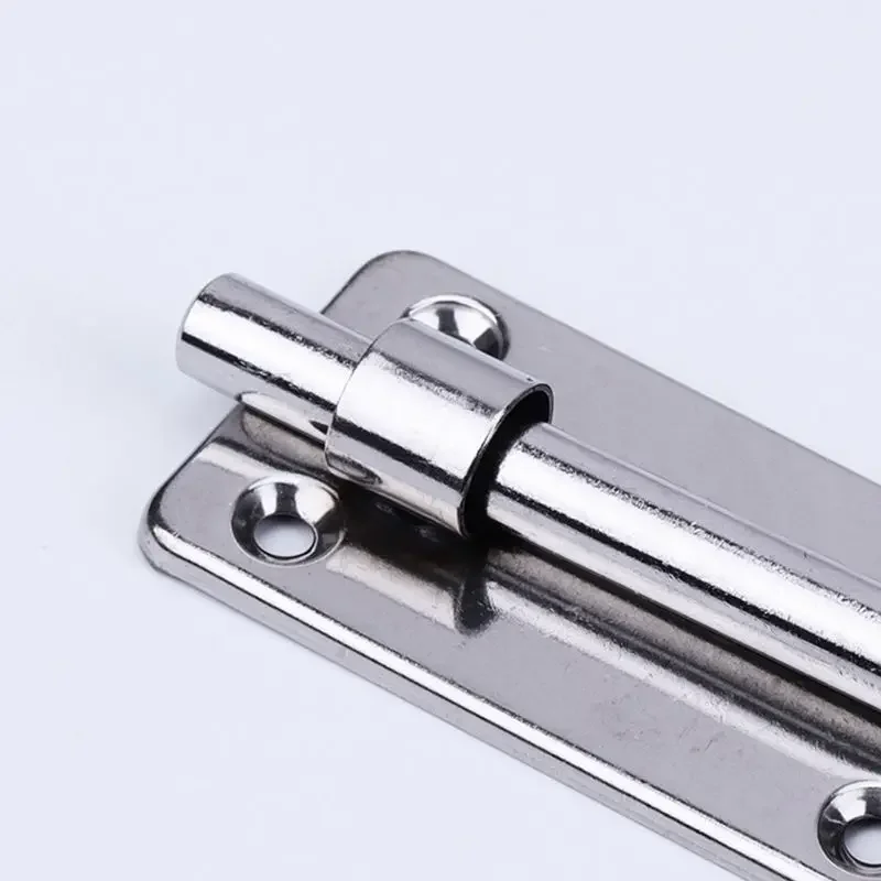 Door Latch 4 /6 /8INCH Stainless Steel Door Latch Sliding Lock Bolt Latch Hasp Staple Gate Safety Lock Security Door Bolt Window Catch