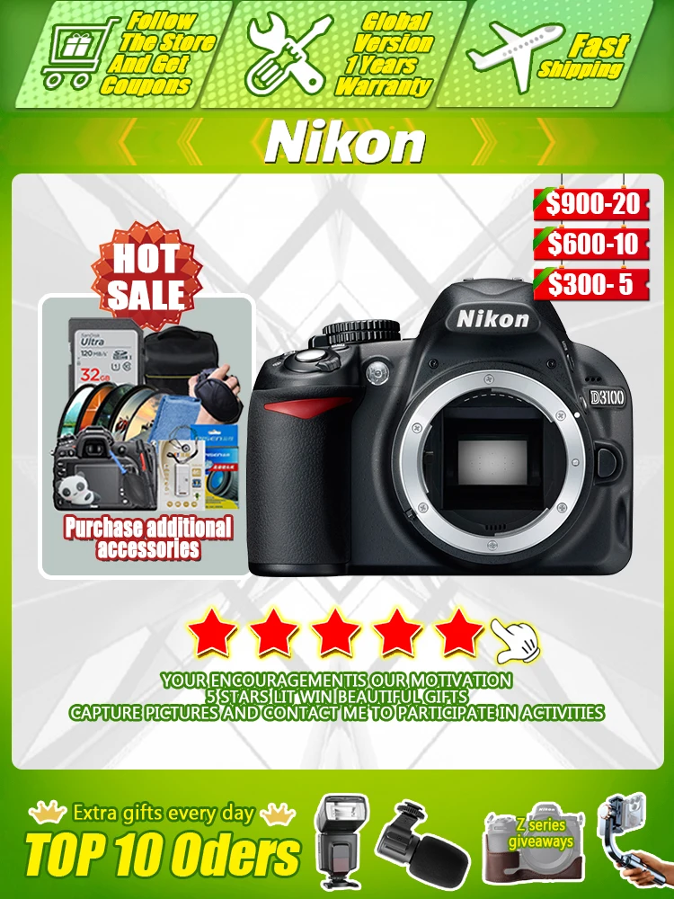 NIKON D3100 14.2MP CMOSセンサー DSLR SLR