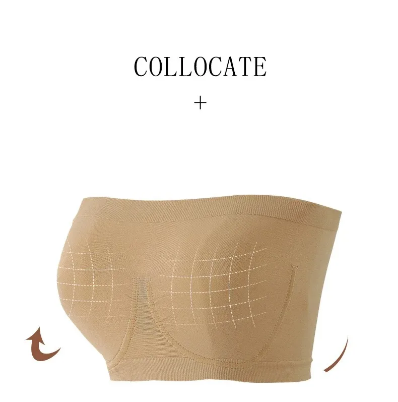 Description Picture 5 of itemWomen Seamless Bra bars Lingerie Strapless Tube Tops Crop Top Sexy Strapless Bra Female Tanks Cotton Bralettes Underwear M-3XL