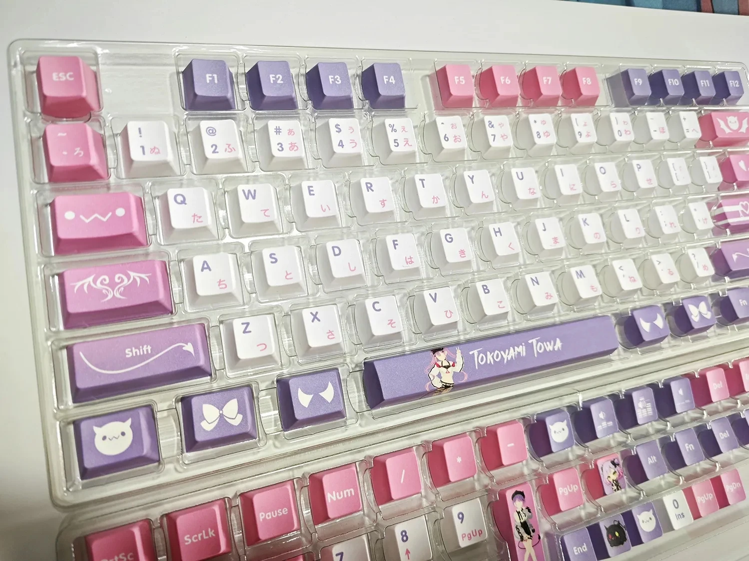 Tokoyami Towa Key Cap Hololive Vtuber Key Cover Pbt Dye Sublimação Cherry mx Cross Axis Switch Keycap para Teclado Mecânico - Imagem 6