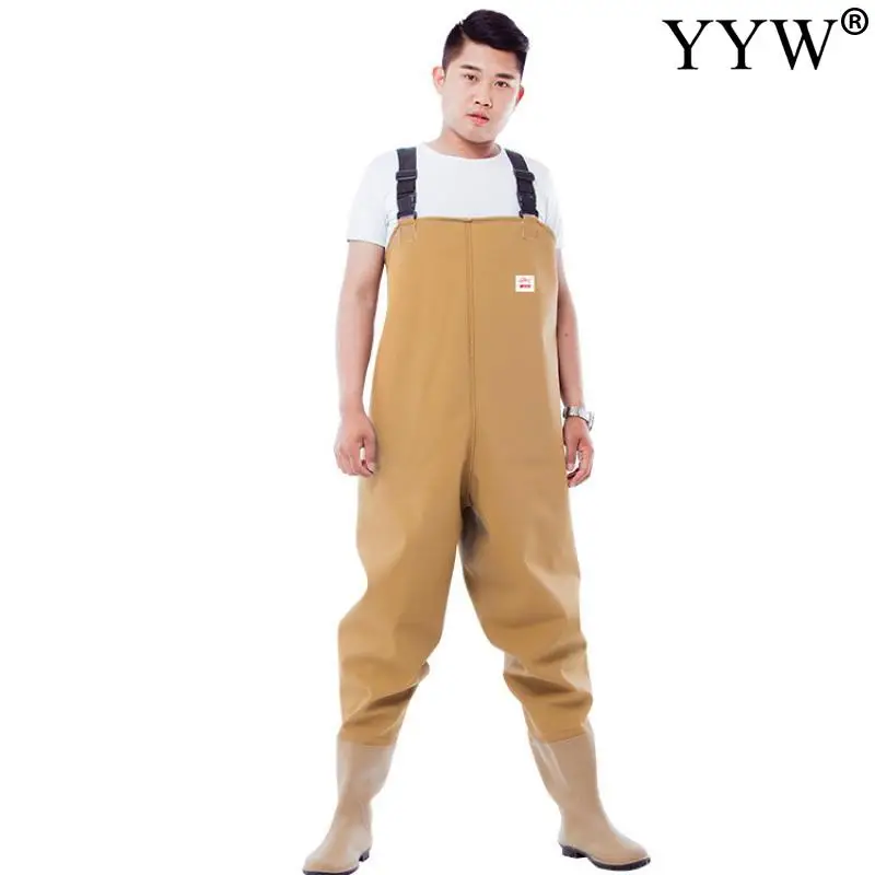 Fishing Waders Pants Set Boots Adult Men Women PVC Waterproof Fishery Apparel Gear fly fishing waders fishing boots