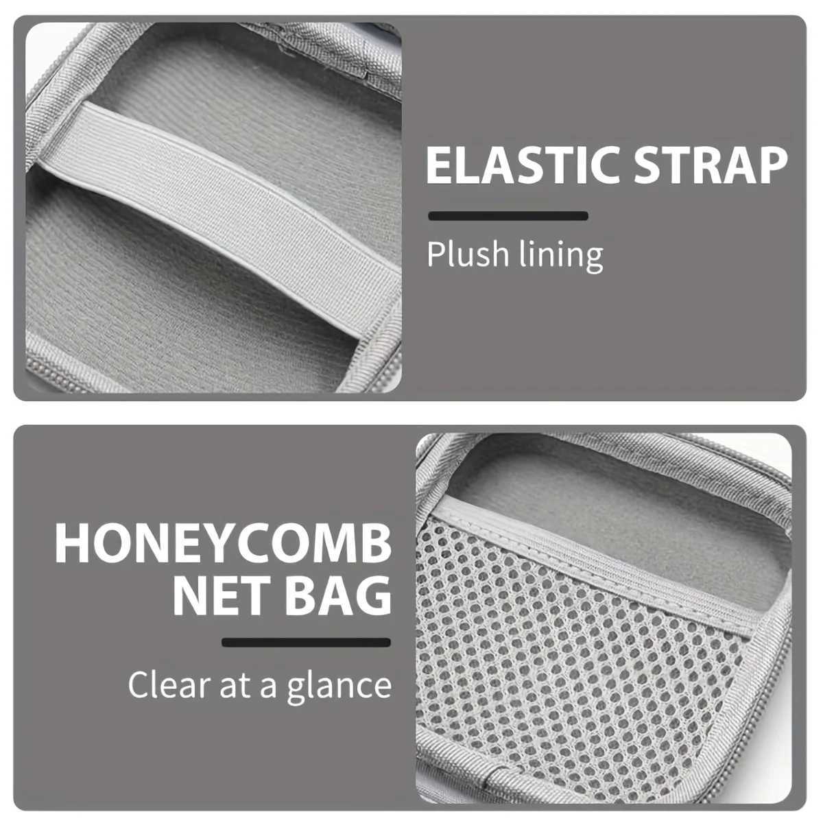 Durable EVA Charger Case - Compact Protective Cover with Mesh Pocket