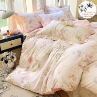 Parure de lit de luxe 100% coton haute densité, ensemble de 3 pièces, housse de couette, 1 housse de couette, 2 taies d'oreiller, simple/Double/200x200/220x240 1