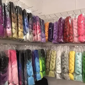 Synthetic Kanekalon Crochet Hair Braiding Hair Pre Stretched Curly Jumbo Braids Extensions Hair Accessories For Girls Braids 1
