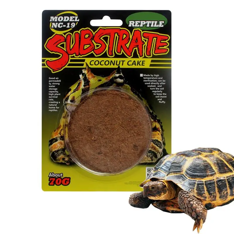 Coconut bricks Natural Coco Fiber Brick Husk Substrate Bedding Safe no worries about accidental ingestion Reptile Accessories