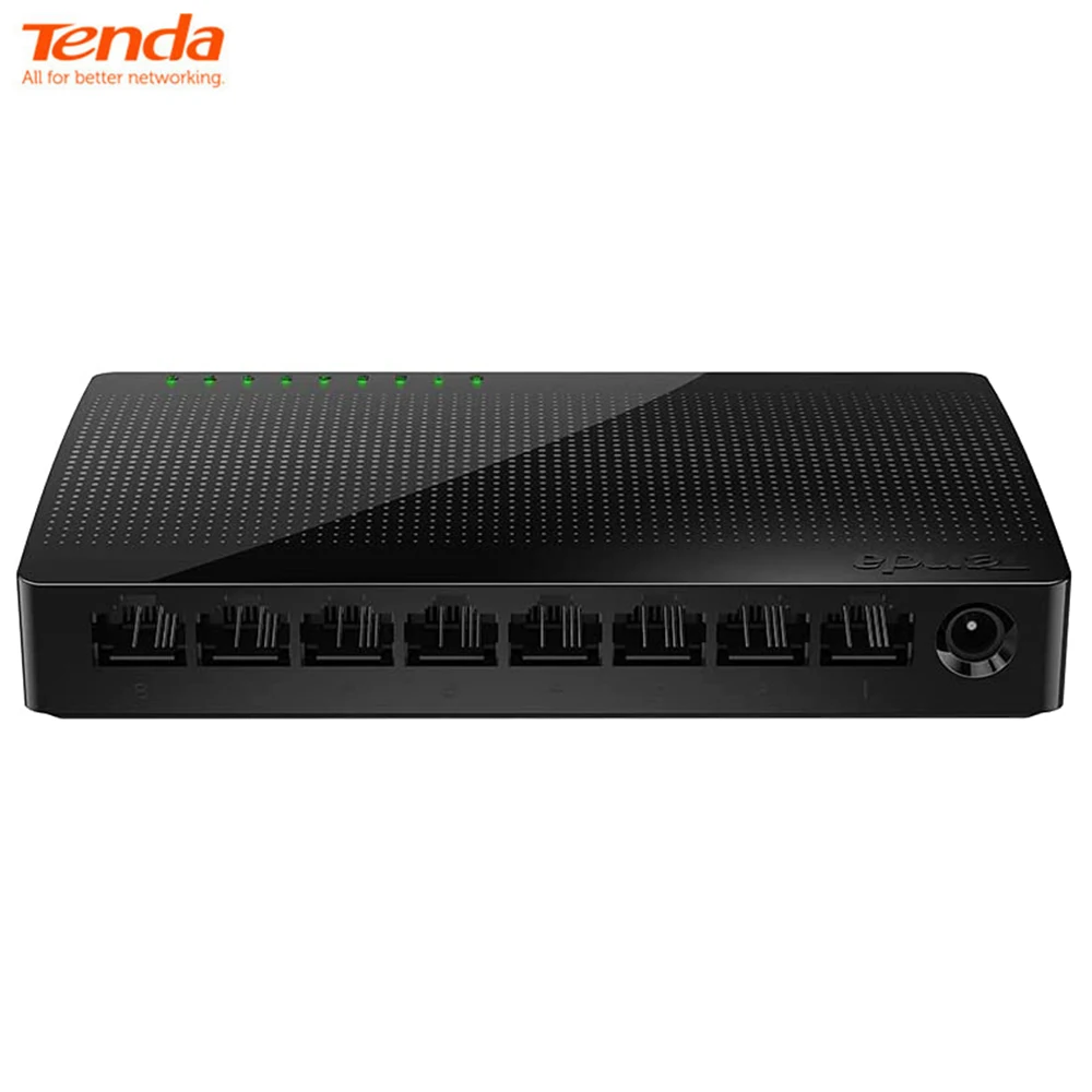 

Tenda SG108 Mini 8Port Desktop 1000Mbps Network Switch Gigabit Fast RJ45 Ethernet Switcher LAN Switching Hub Adapter for Router