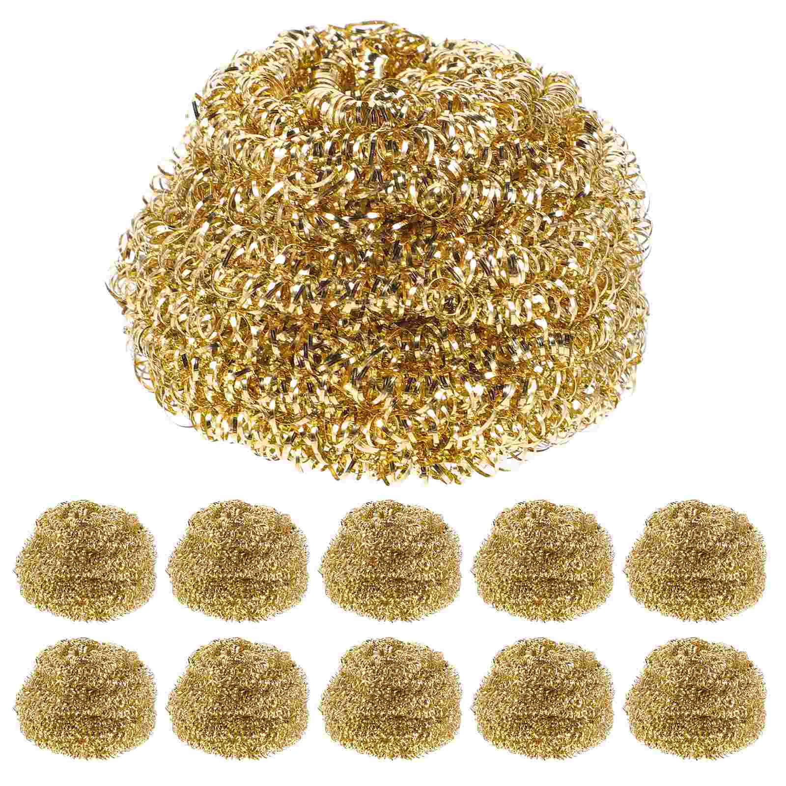 

10 Pcs Soldering Tip Wire Ball Tip Wire Ball Iron Nozzle Cleaning Sponges Welding Brass Cleaner Tools Copper
