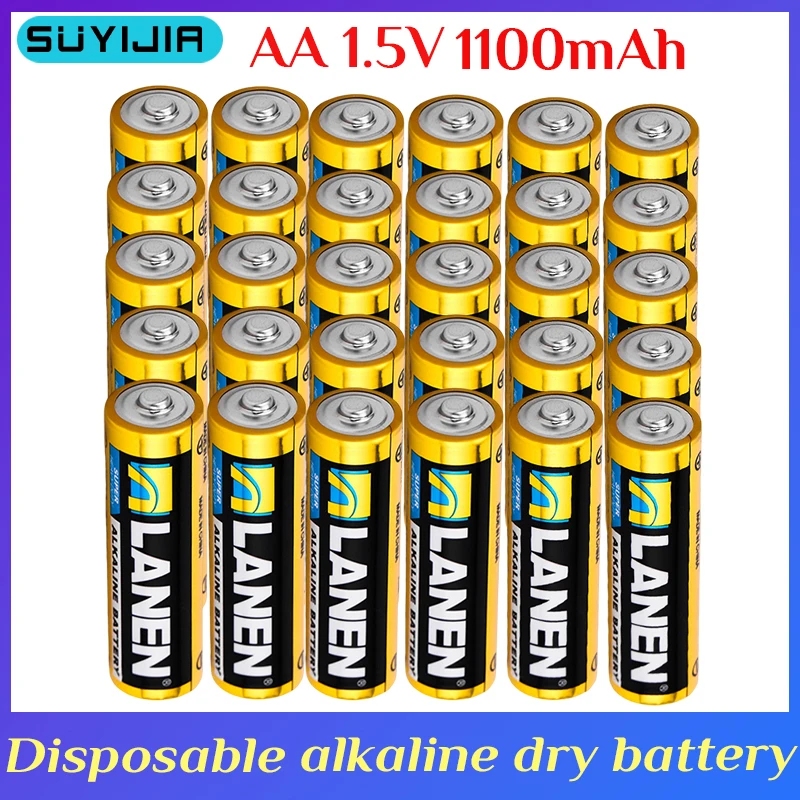 

Одноразовая Щелочная сухая батарея AA 1,5 в 1100 мАч 60 шт. подходит для пистолета для температуры тела блокировка отпечатков пальцев игрушка электрическая зубная щетка