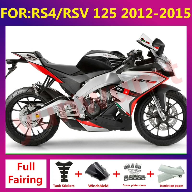 

Motorcycle Injection mold Fairing kit for Aprilia RS125 RS 125 2012-2015 13 14 full Fairings kits bodywork zxmt set white black