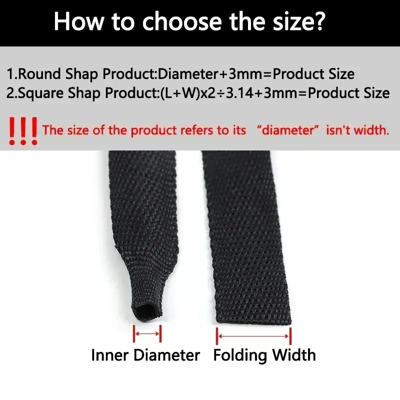 1~50m Braided Cable Sleeve Diameter 4~30mm PET Heat Shrink Tube Insulation Flam Retardant Shrinkable Wire Wrap Sheath Organizer - Image 2