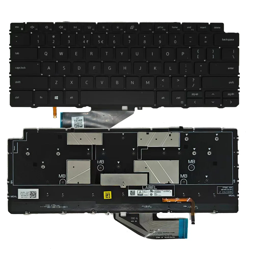Tastiera per Laptop Layout US SP GR LA per Dell XPS 13 7390 2in1 9310 2in1 P103G - immagine 5