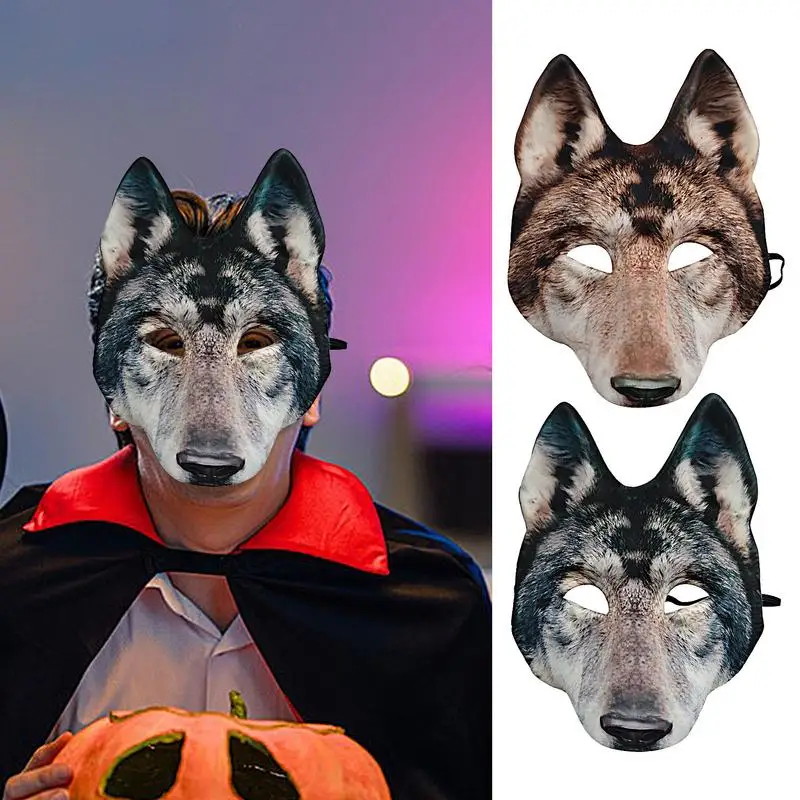 Wolf Head Masque Scary Horror Masque Animal Mardi Gras Masquerade For Halloween Cosplay Costume