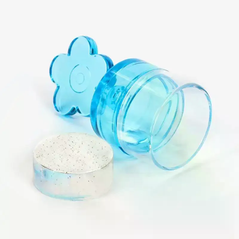 Flower Shape Nail Stamping Kit - Clear Silicone Head Stamper + Scraper + Transfer Templates, DIY Manicure Printing Plates