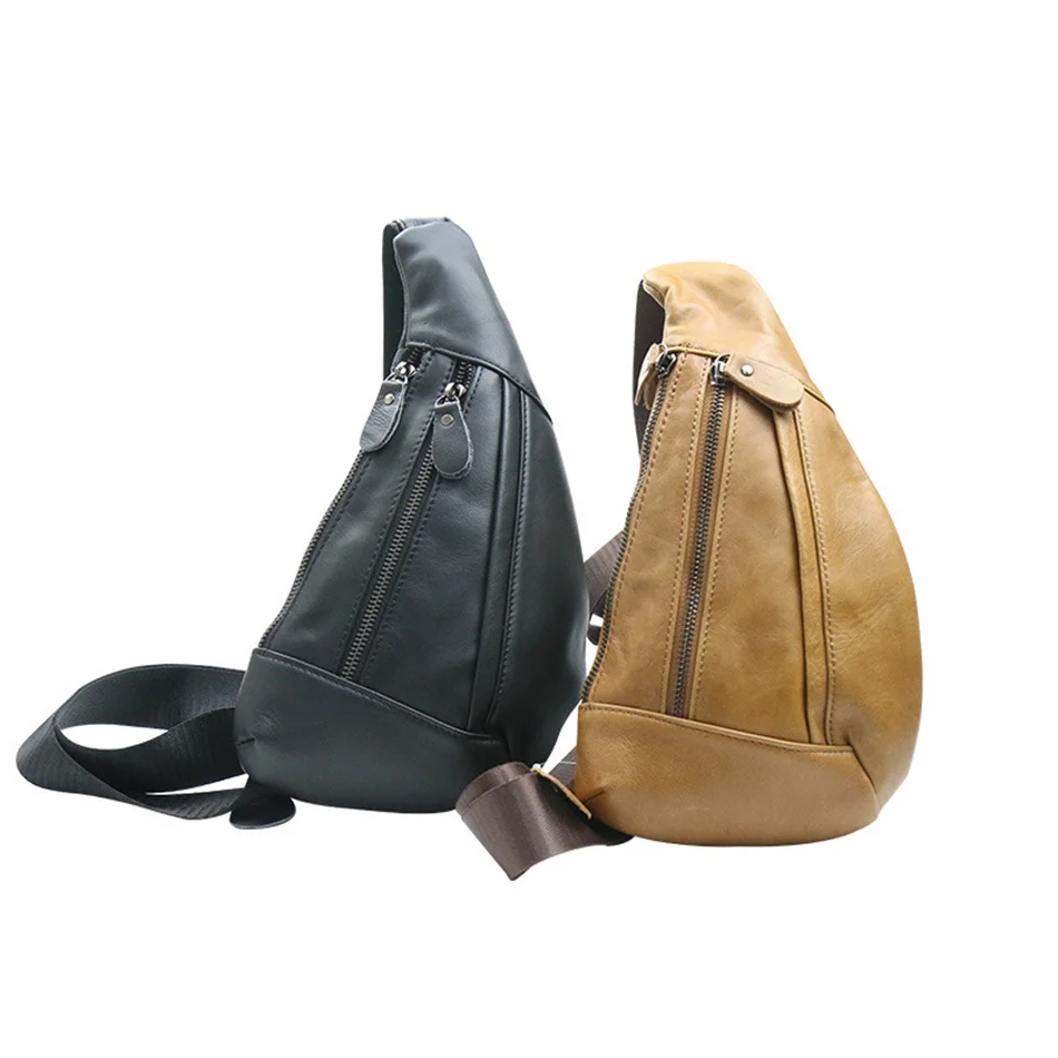 

Genuine Leather Men Messenger Bag Casual Crossbody Bag Fashion Men's Handbag Men Chest Bag Male Shoulder Bag