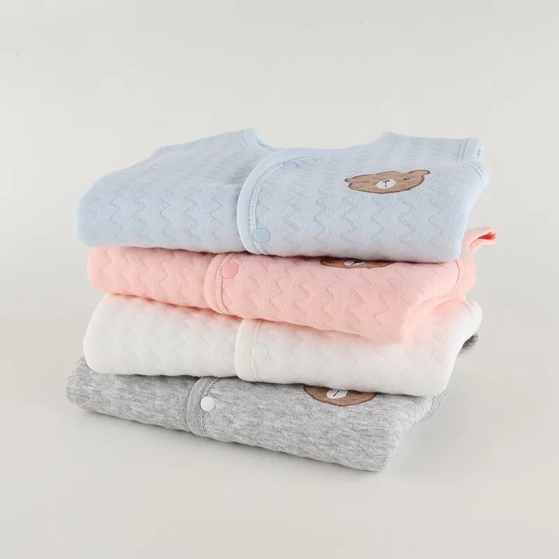 Children's Cotton Vest Autumn and Winter Baby Thickened Girl Tank Top New Boys' Cardigan Baby Warm Vest