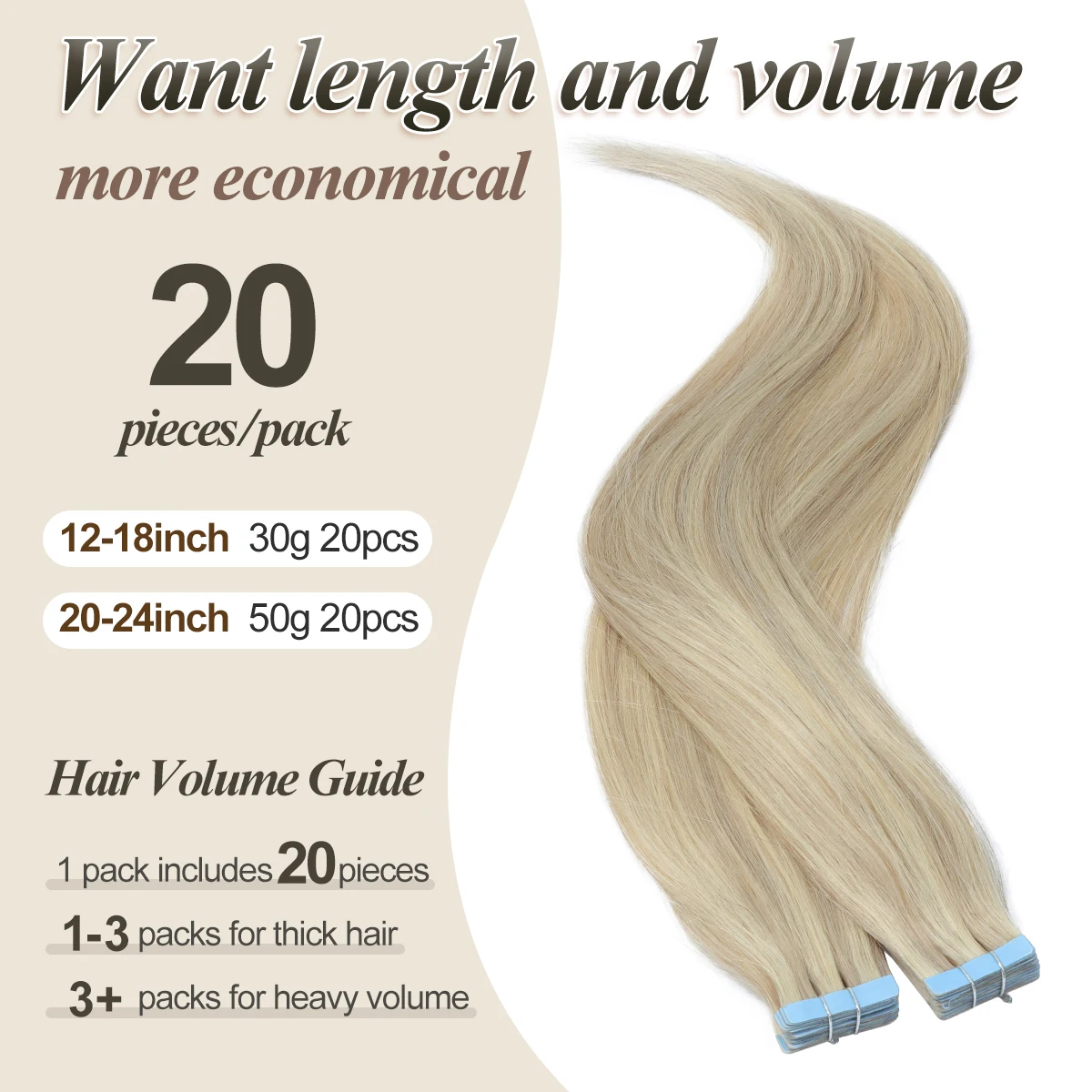 Full Shine 2015CPBALA Fashion Tape Hair Extensions Real Human Hair Couture Short 12 Inch Color 60 Platinum Blonde Tape User Guide