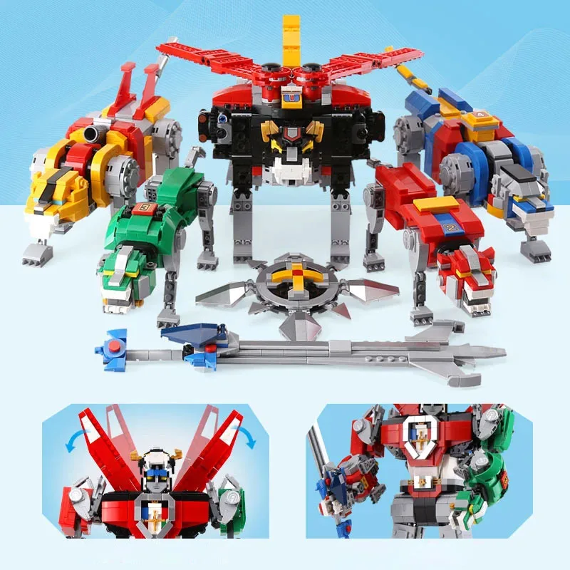 변형 가능한 모델 Voltron Defender of Universe 호환 21311 16057 빌딩 블록 벽돌 장난감, 크리스마스 생일 선물, 5 in 1