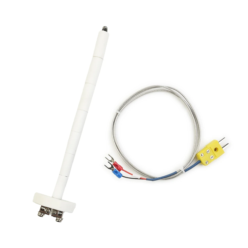 1 Set Universal K-Type Thermocouple Block Ceramic Kiln Probe 2372/1300 Degree F/C 11G High Temperature Controller Tools