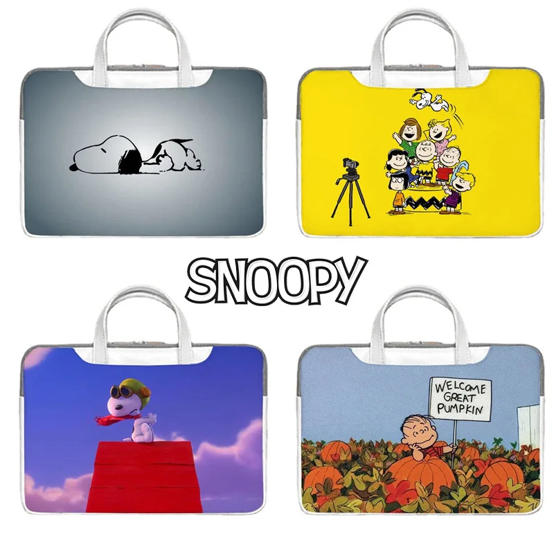 Snoopy-funda protectora para ordenador portátil, bolsa de transporte de  hombro para Macbook Air, ASUS, Dell