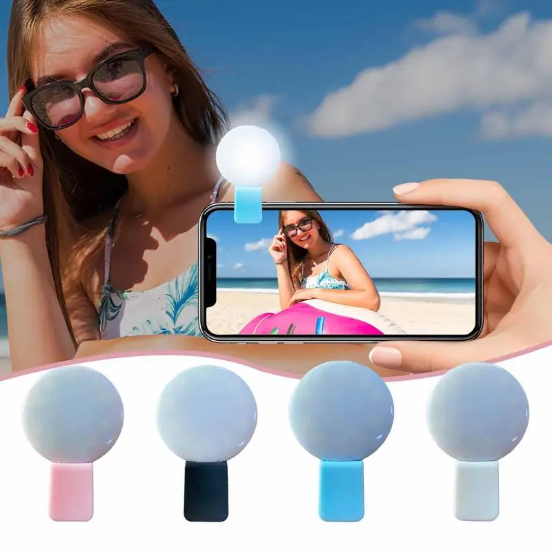 Mini Selfie Ring Light Led Flash Phone Lens Light Usb Ricaricabile Clip Cellulare Fill Lamp Women Selfie Lights