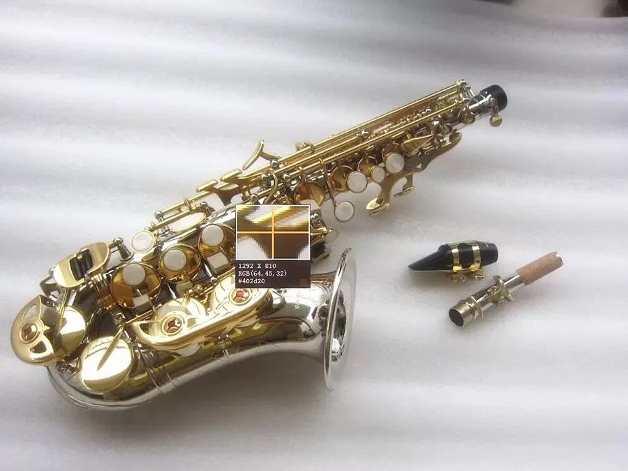 New Sell well Soprano Sax Curved Soprano Saxophone Nickel Silver Brass Sax with Mouthpiece Patches Pads Reeds Bend Neck
