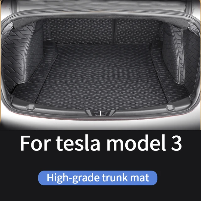 Leather trunk For 2016 to 2023 Tesla model 3 2022 trunk mat boot liner tapis  coffre cargo Tesla model 3 accessories tesla three - AliExpress